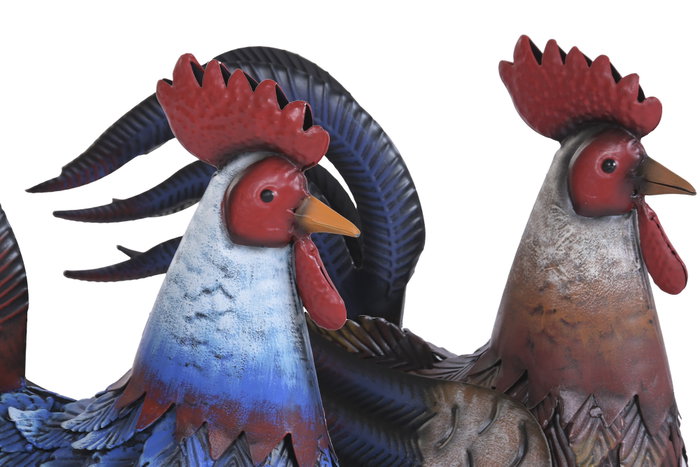 DKD Home Decor Figura de Metal Gallo Multicolor