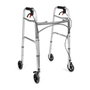 Silla de ruedas de cuatro ruedas con frenos timago jmc-c 3223 plata
