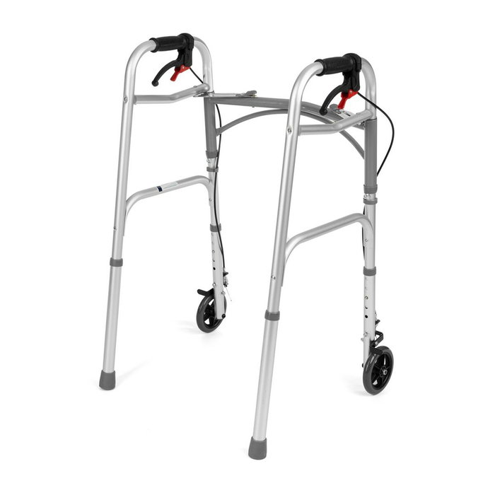 Silla de ruedas de cuatro ruedas con frenos timago jmc-c 3223 plata Silla de ruedas de cuatro ruedas con frenos timago jmc-c 3223 plata