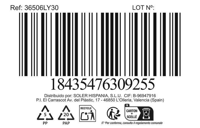 Inde Salvamantel Mimbre Redondo 30 cm con Asas Privilege (12 Unidades)
