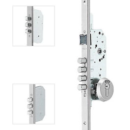 TESA Cerradura de Seguridad 3P T2B364566Lc para Puerta de Entrada 60 mm, Cierre 45 mm, Pintado Cromo, Bombillo 30-30 mm