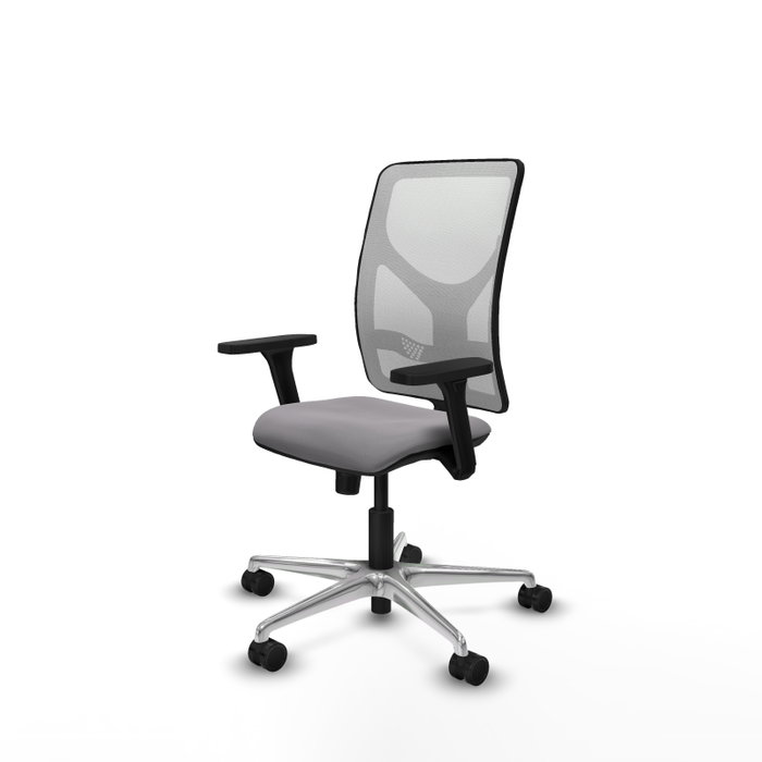 PIQUERAS Y CRESPO Silla de oficina Motilla con mecanismo Sincro, Gris y Blanco