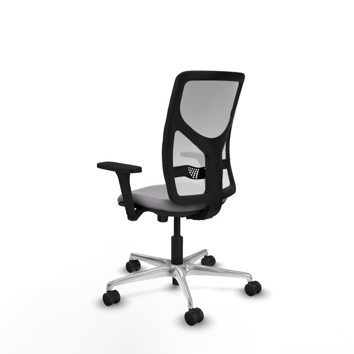 PIQUERAS Y CRESPO Silla de oficina Motilla con mecanismo Sincro, Gris y Blanco