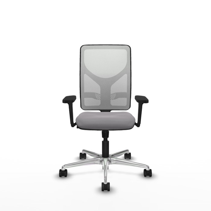 PIQUERAS Y CRESPO Silla de oficina Motilla con mecanismo Sincro, Gris y Blanco