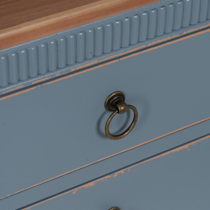 Mesita Azul Madera 50 X 38 X 72 cm