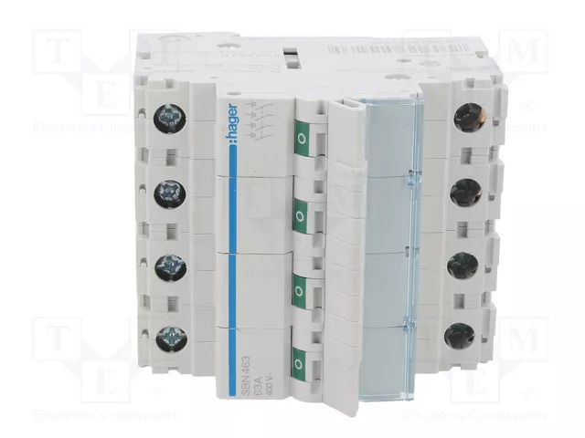 HAGER Interruptor de aislamiento 4 polos 63A 400VAC