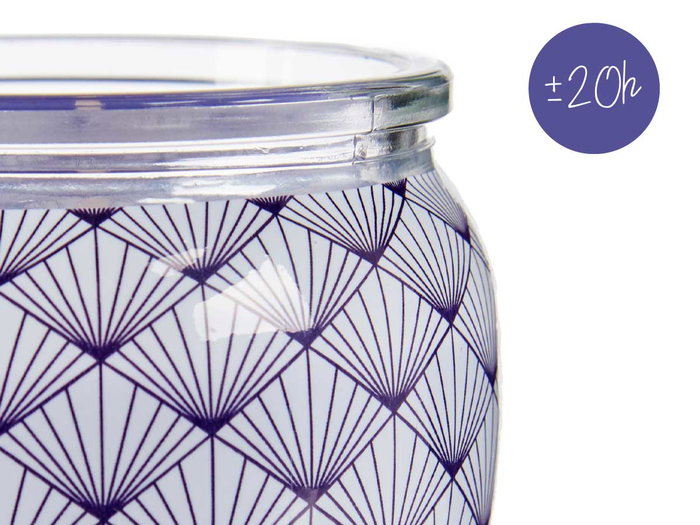 Acorde Vela Perfumada Cristal Tarta de Arándano Vidrio Cera Morado 7.5 x 6.3 x 7.5 cm (Set de 12)