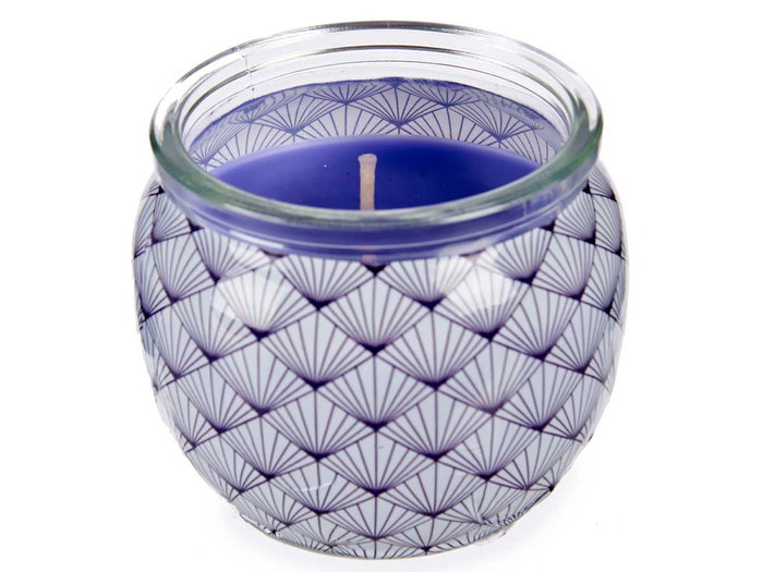 Acorde Vela Perfumada Cristal Tarta de Arándano Vidrio Cera Morado 7.5 x 6.3 x 7.5 cm (Set de 12)