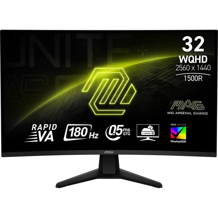 MSI MAG 32CQ6F Monitor Gaming Curvo 31,5 WQHD 180 Hz MSI MAG 32CQ6F Monitor Gaming Curvo 31,5 WQHD 180 Hz