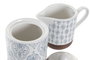 DKD Home Decor Set de 2 Azucareros de Gres Azulejos Azul Blue Lianfeng de 12,5x6,5x8 cm