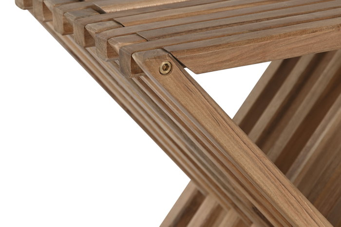 DKD Home Decor Mesita Auxiliar Plegable de Teca Natural
