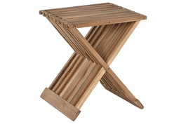 DKD Home Decor Mesita Auxiliar Plegable de Teca Natural