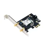 ASUS PCE-BE6500 Tarjeta de red Wi-Fi 7 interna PCI Express con Bluetooth 5.4 (6500 Mbps, tribanda 2.4/5/6 GHz) para PC