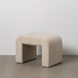 Ixia Taburete Beige Tejido Salón 67 x 48 x 47 cm