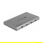 DeLOCK Thunderbolt 4 Hub 3 Puertos con Puerto SuperSpeed USB 10Gbps Tipo A - 8K Resolución, Aluminio Gris, Plug & Play