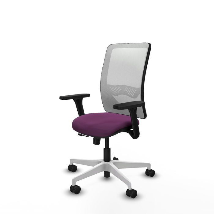 PIQUERAS Y CRESPO Silla de oficina Zulema con mecanismo Sincro/Traslack, Morado y Blanco PIQUERAS Y CRESPO Silla de oficina Zulema con mecanismo Sincro/Traslack, Morado y Blanco