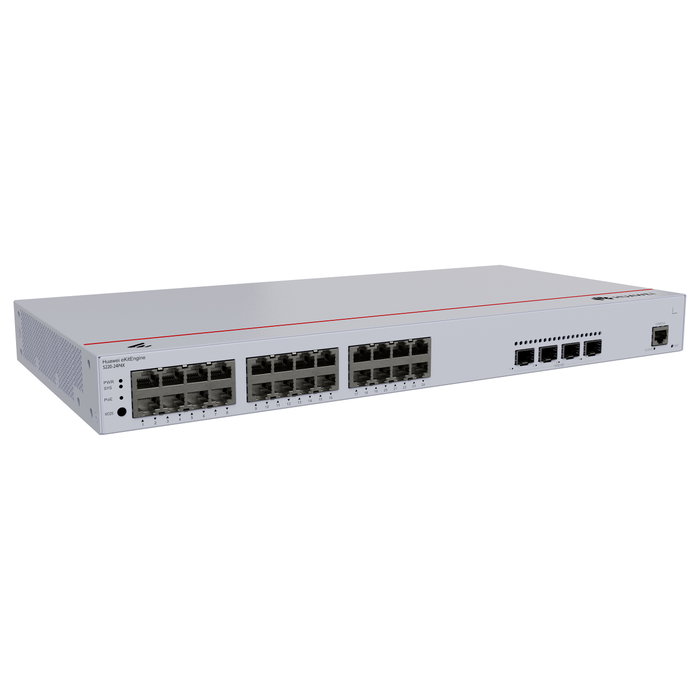 HUAWEI eKit S220 Series Switch 24x 10/100/1000BASE-T PoE+ (400W), 4x 10GE SFP+, Alimentación AC Integrada