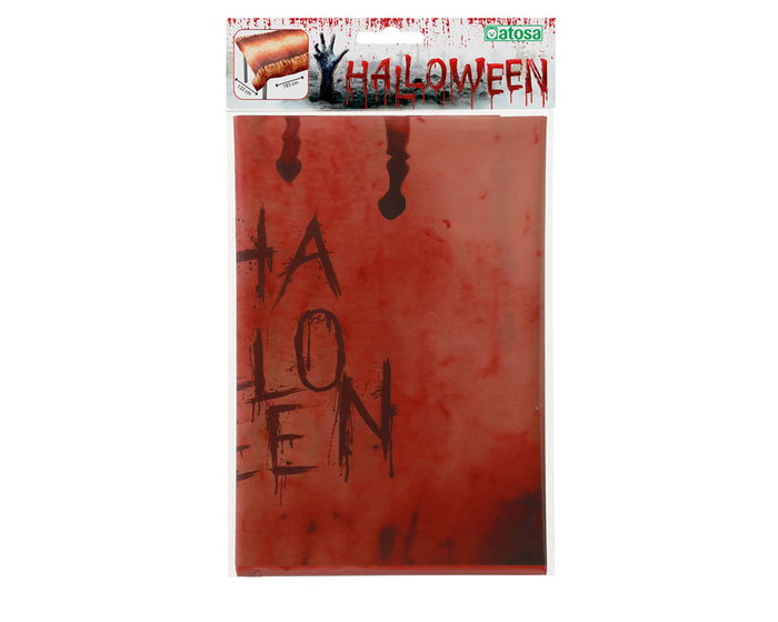 Mantel Plástico Efecto Sangre 183x132 cm Para Decoración Terrorífica Halloween