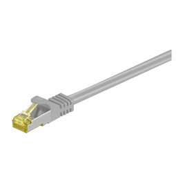 Goobay Cable de Red RJ45 Cat 6A S/FTP (PiMF) 5m, 500/600 MHz, Gris LSZH Halogen-Free, Cobre