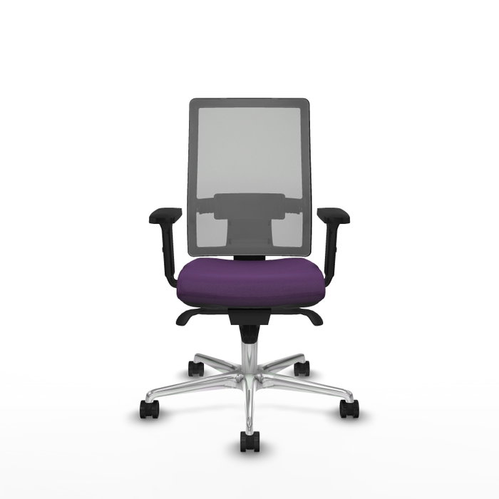 PIQUERAS Y CRESPO Silla de oficina Horna Morado y Gris con mecanismo Sincro