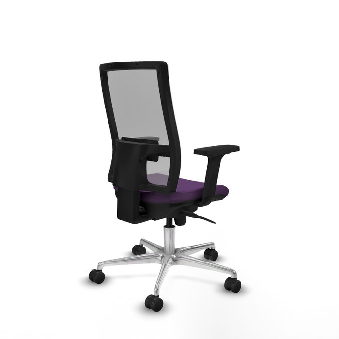 PIQUERAS Y CRESPO Silla de oficina Horna Morado y Gris con mecanismo Sincro