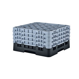 CAMBRO Cesta de lavado 25 compartimentos, 4 alturas, Negro
