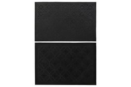 DKD Home Decor Felpudo Terraza Y Jardin Negro Goma Geometrico 40 x 0.3 x 60 cm (2 Unidades)