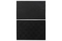 DKD Home Decor Felpudo Terraza Y Jardin Negro Goma Geometrico 40 x 0.3 x 60 cm (2 Unidades)