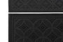 DKD Home Decor Felpudo Terraza Y Jardin Negro Goma Geometrico 40 x 0.3 x 60 cm (2 Unidades)