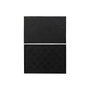 DKD Home Decor Felpudo de Goma Geométrico Negro, Pack de 2 unidades