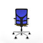 PIQUERAS Y CRESPO Silla de oficina Motilla con mecanismo Sincro, asiento amarillo y respaldo azul