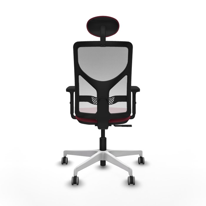 PIQUERAS Y CRESPO Silla de oficina Motilla con mecanismo Sincro, Granate y Blanco PIQUERAS Y CRESPO Silla de oficina Motilla con mecanismo Sincro, Granate y Blanco