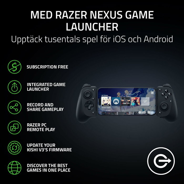 Razer Kishi V3 Gamepad Alámbrico USB Tipo C Negro