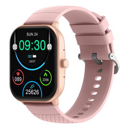 Denver Reloj Inteligente SWC-187RO AMOLED 5.18 cm Pantalla Táctil IP67, Monitor Cardiaco, Tensiómetro, Google Assistant, Unisex, Color Rosa