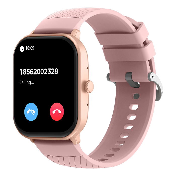 Denver Reloj Inteligente SWC-187RO AMOLED 5.18 cm Pantalla Táctil IP67, Monitor Cardiaco, Tensiómetro, Google Assistant, Unisex, Color Rosa