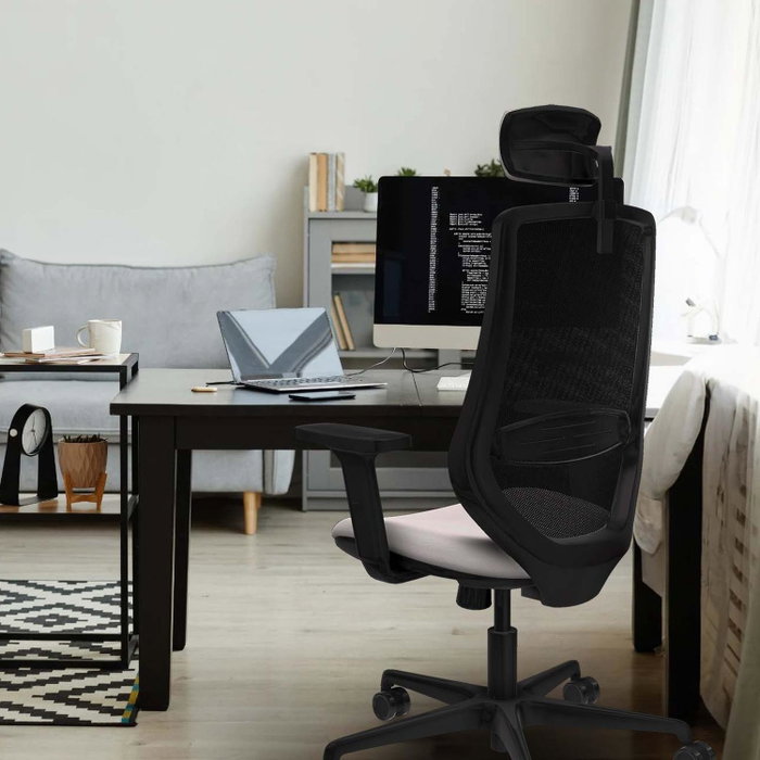 PIQUERAS Y CRESPO Silla de oficina Mardos con mecanismo Sincro, Gris oscuro y Negro PIQUERAS Y CRESPO Silla de oficina Mardos con mecanismo Sincro, Gris oscuro y Negro