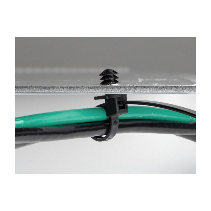 DeLOCK Bridas de Cable, 100 Piezas, L 200 mm x A 4,8 mm, Material Poliamida, Color Negro/Transparente, UL94 V2, Para Conjuntos hasta 5 cm