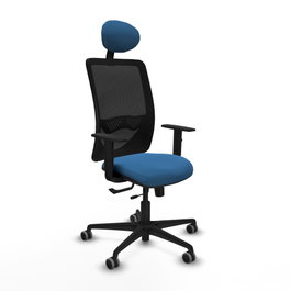 PIQUERAS Y CRESPO Silla de oficina Zulema con mecanismo Sincro/Traslack Azul claro