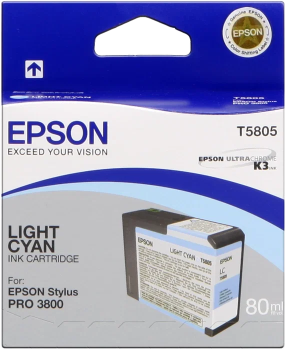 Epson Cartucho Cian Claro T580500 para Stylus Pro 3800/3880 (80ml) inevitable