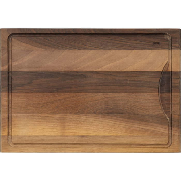 Gefu ENNO Tabla de cortar grande con surco para jugos, madera de nogal