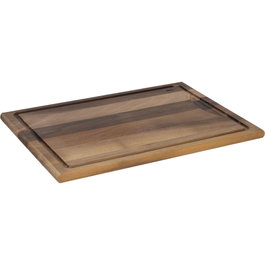 Gefu ENNO Tabla de cortar grande con surco para jugos, madera de nogal