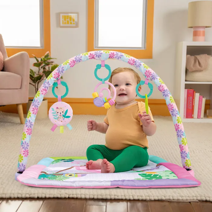Bright Starts BRI17768 Alfombra de Actividades Plegable para Bebé con Arco de Juegos, Rosa