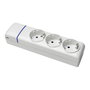Solera Base Múltiple 3 Tomas Schuko T/TL Serie ION 16A 250V ~ Máx. 3680W Resistente Fuego 850°C GWT, Blanco, Ref. 8003P