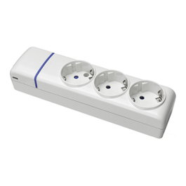 Solera Base múltiple de 3 tomas Schuko Serie Ion, 16A 250V