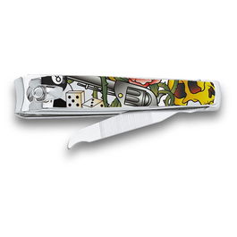 Tres Claveles Cortauñas Tatoo 8 cm con Lima para Pies y Manicura