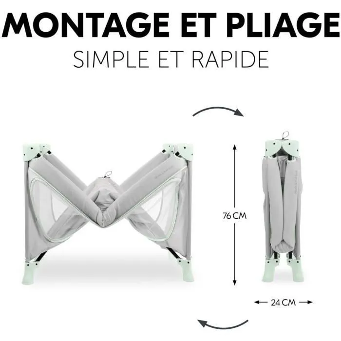 Hauck DREAM N PLAY PLUS Cuna de Viaje Plegable 60 x 120 cm Azul Polvoriento HAU1731647258466 Desde el Nacimiento