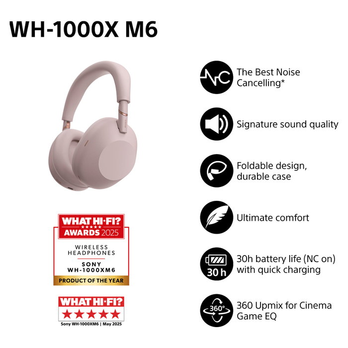 Sony WH-1000XM6 Sand Pink