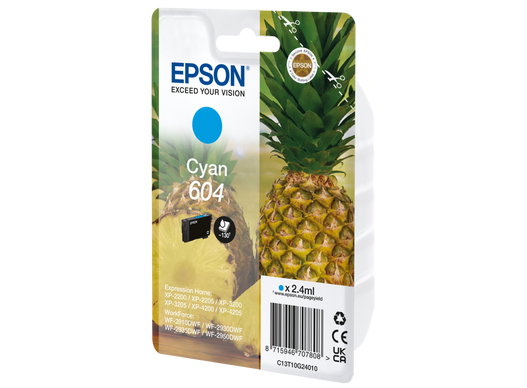 Epson Cartucho de Tinta 604 Cian C13T10G24010 Estándar Epson Cartucho de Tinta 604 Cian C13T10G24010 Estándar