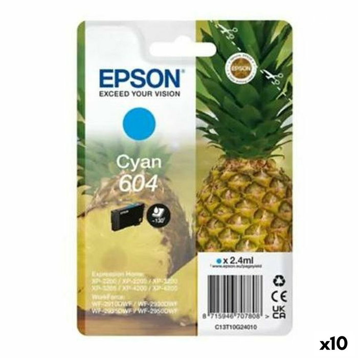 Epson Cartucho de Tinta 604 Cian C13T10G24010 Estándar