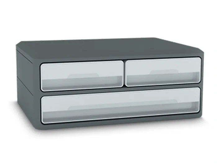 Cep Moov Up Fichero Cajones Sobremesa Reciclado 80% 3 Cajones Color Gris 275x369x146 mm